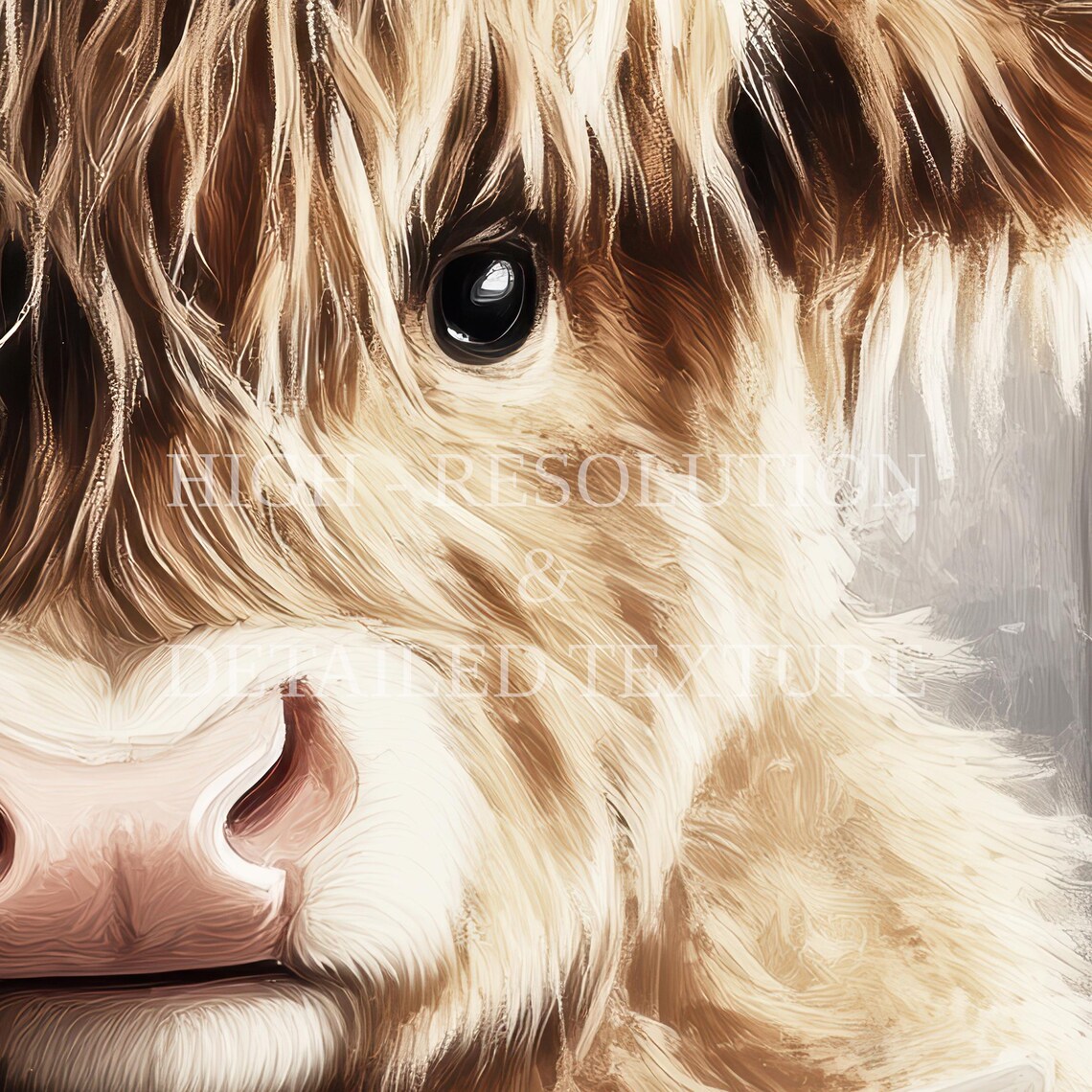 Highland Cow on Toilet Reading Newspaper Funny Valentine Poster - Image 2