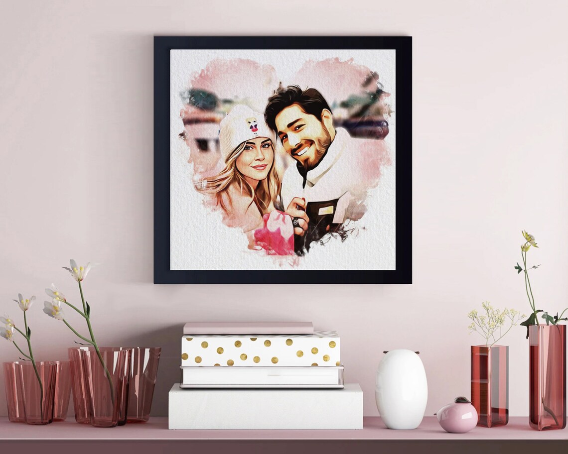 Mason and Vivian Heart Portrait March 27th 2022 Couple Poster - Image 5