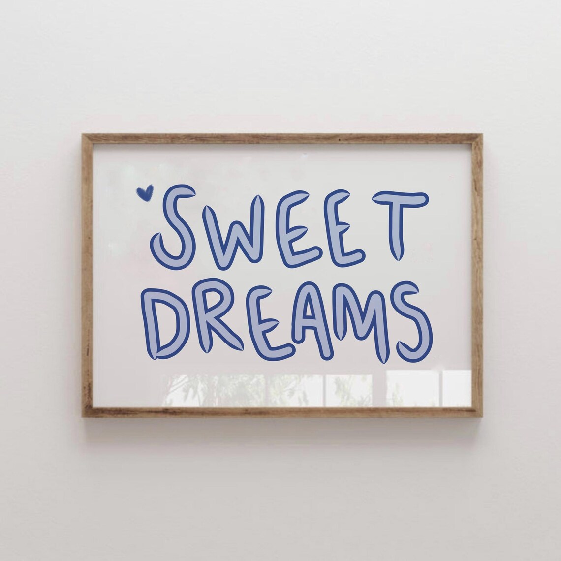 Sweet Dreams Typography Wall Art, Bedroom Poster