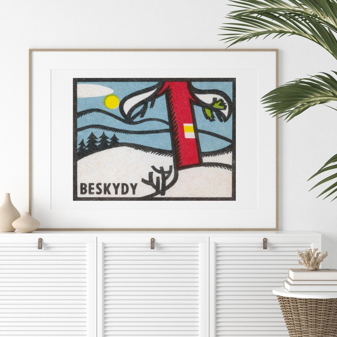 Beskydy Winter Mountain Trail Vintage Czech Landscape Poster - Image 2