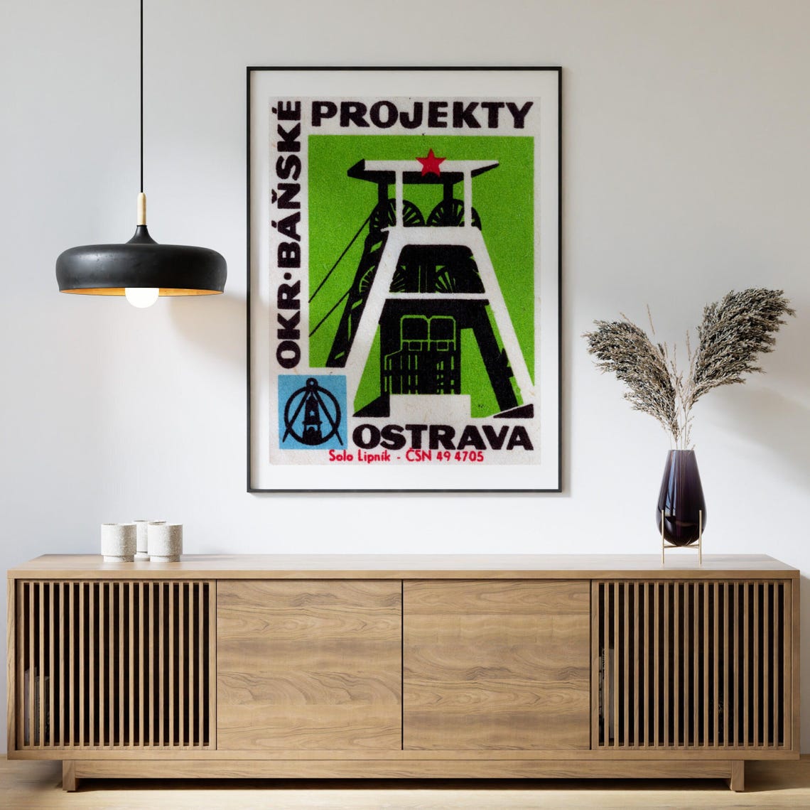 Ostrava Mining Tower Regional Mine Projects Czech Matchbox Poster - Image 4