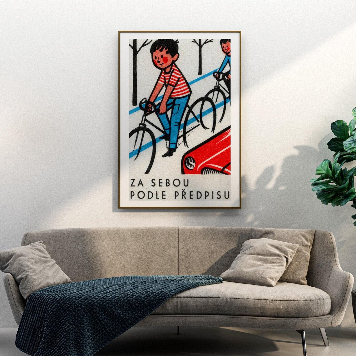 Za Sebou Podle Predpisu Czech Cyclists Vintage Bike Safety Poster - Image 3