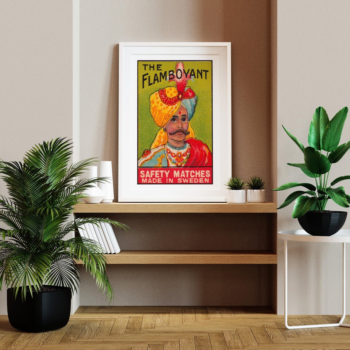 The Flamboyant Turbaned Indian Man Swedish Safety Matches Poster - Image 2