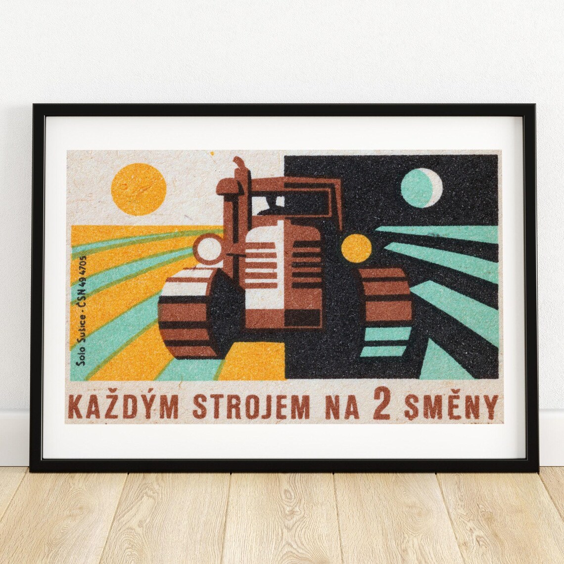 Day And Night Farming Vintage Czech Art Print