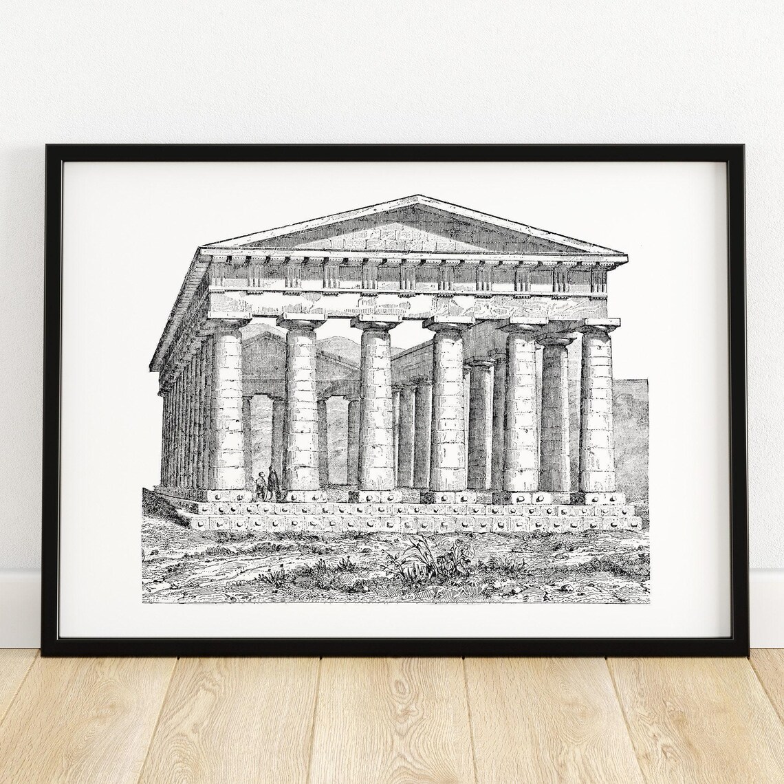 Temple Of Segesta Italy Ancient Greek Doric Temple Engraving Poster
