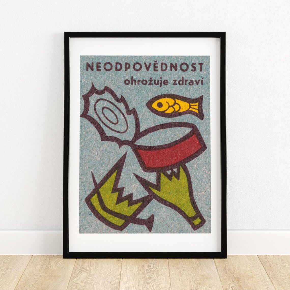 Irresponsibility Endangers Health Vintage Matchbox Poster