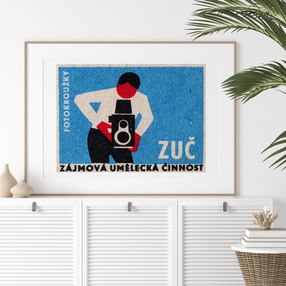 Czech Photographer Camera Club Fotokrouzky Zuc Vintage Matchbox Poster - Image 2