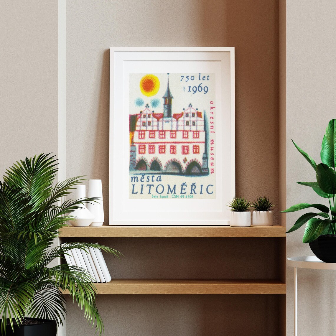 City Of Litomelic Vintage Matchbox Travel Poster - Image 2