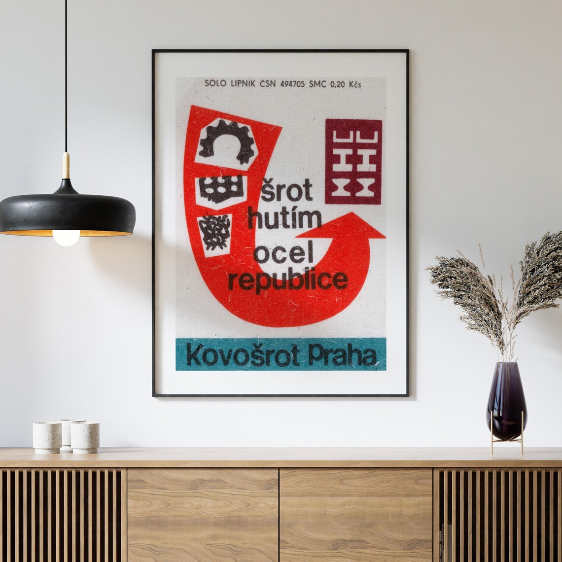 Kovosrot Prague Scrap Steel Republic Red Arrow Vintage Poster - Image 4