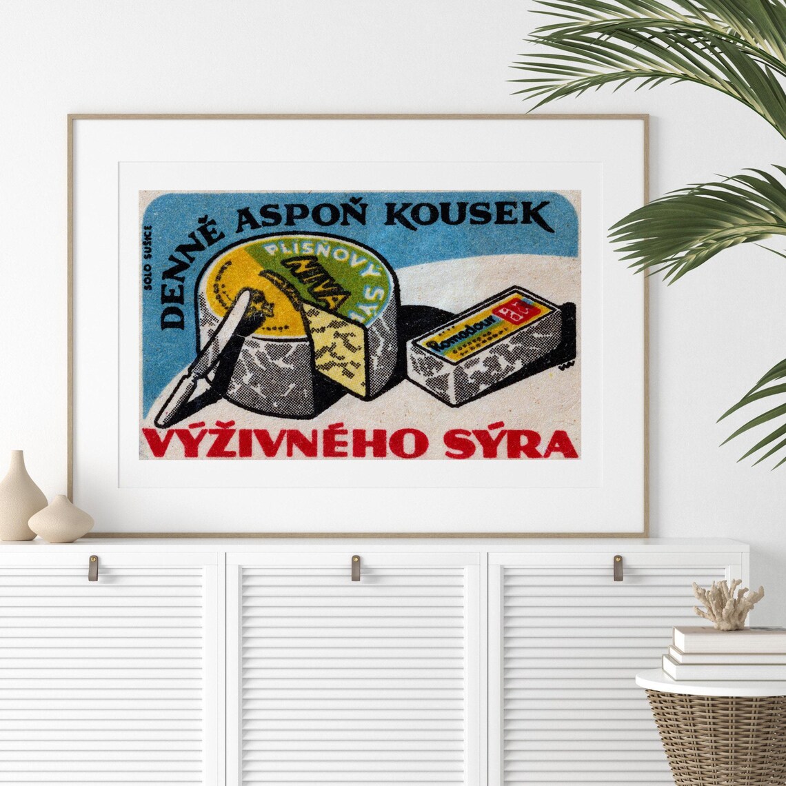 Niva Cheese Daily Piece Czech Matchbox Kitchen Advertising Art Poster - Image 2