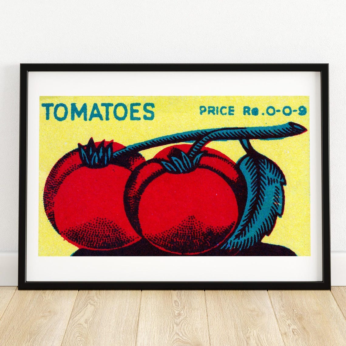 Tomatoes Vintage Kitchen Food Label Red Fruit Artwork Poster