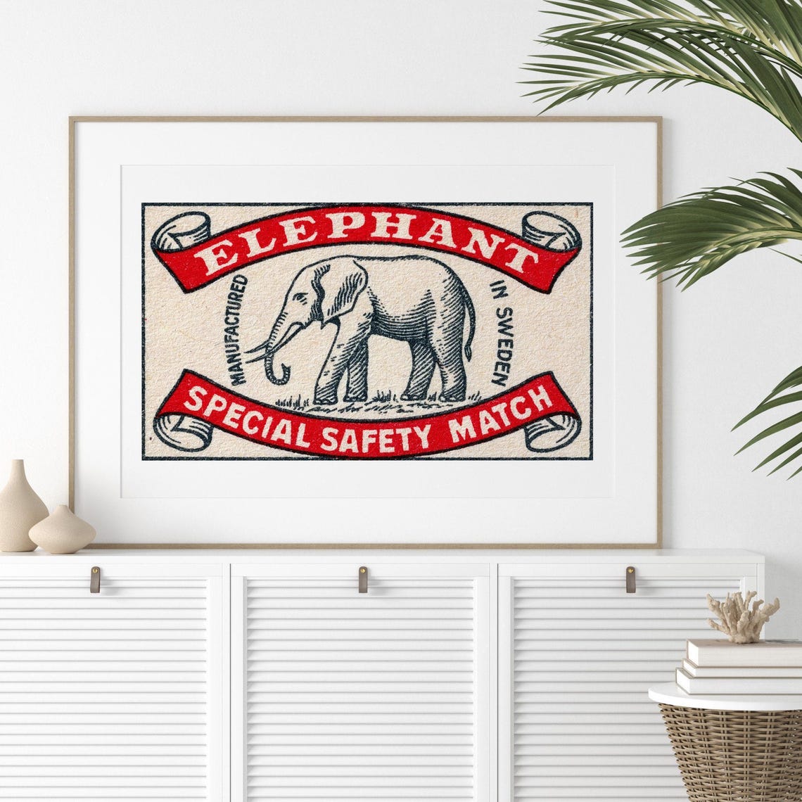 Elephant Special Safety Match Swedish Vintage Label Art Poster - Image 2