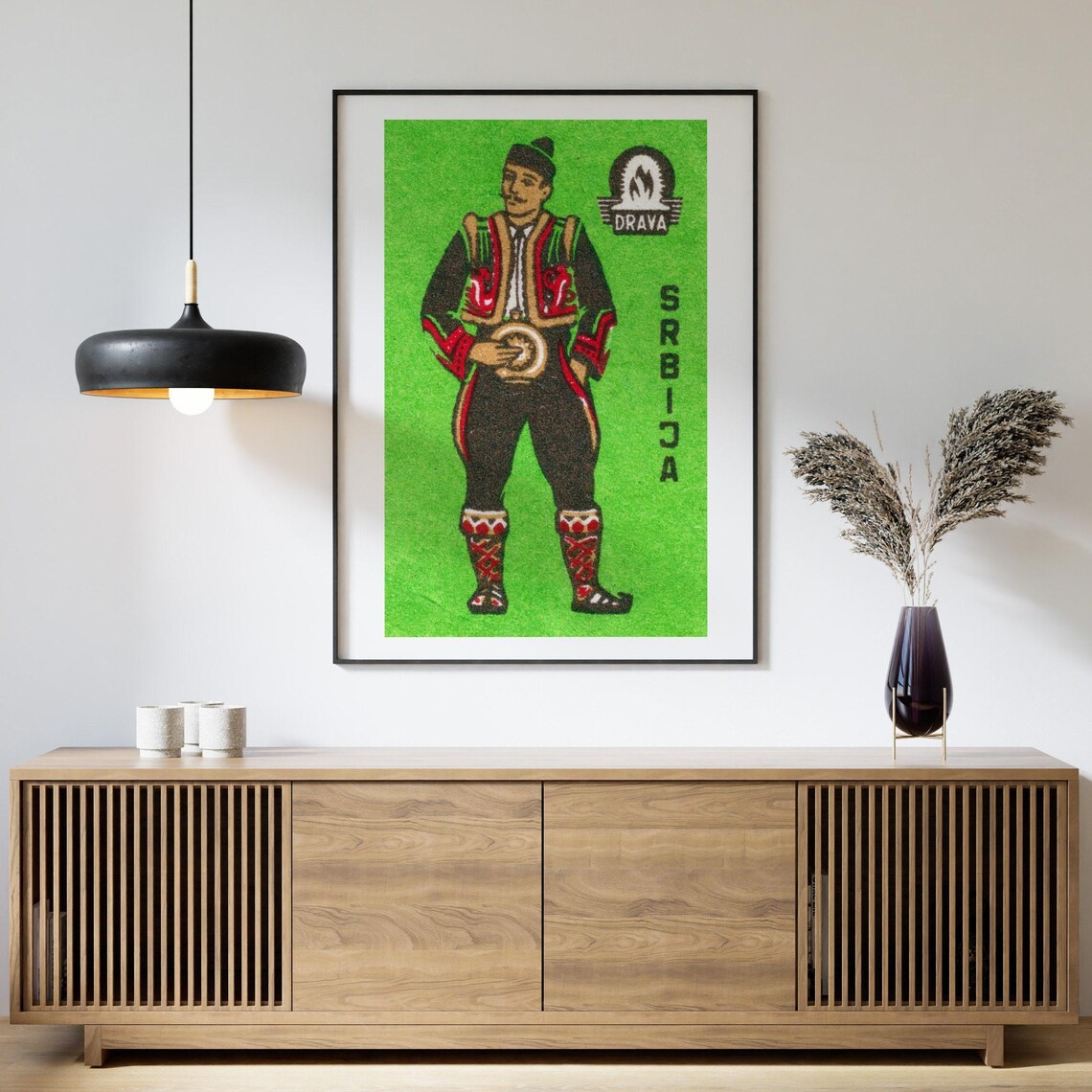 Serbian Man Matchbox Vintage Eastern Europe Art Print - Image 4