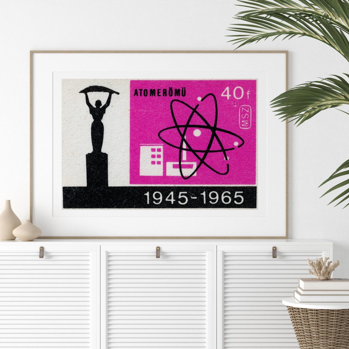 Hungarian Atomeromu Nuclear Power Plant 1945 1965 Label Poster - Image 2