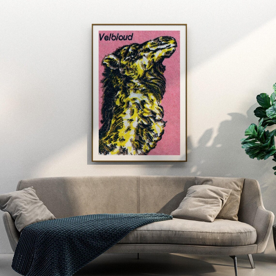 Yellow Camel Matchbox Vintage Czech Poster Print - Image 3