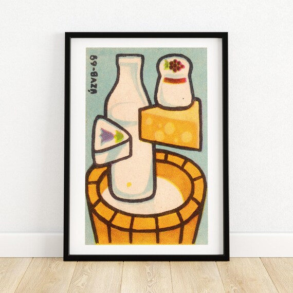 Mid Century Modern Art Print Abstract Still Life Design Vintage Inspired Home Decor Unique Wall Art For Collectors A4