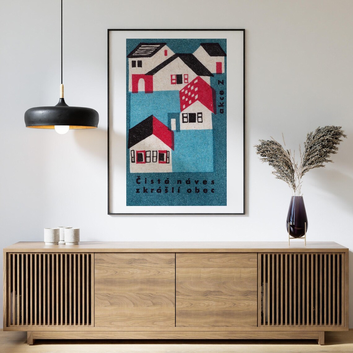 Czech Village Matchbox Vintage Eastern Europe Poster - Image 4
