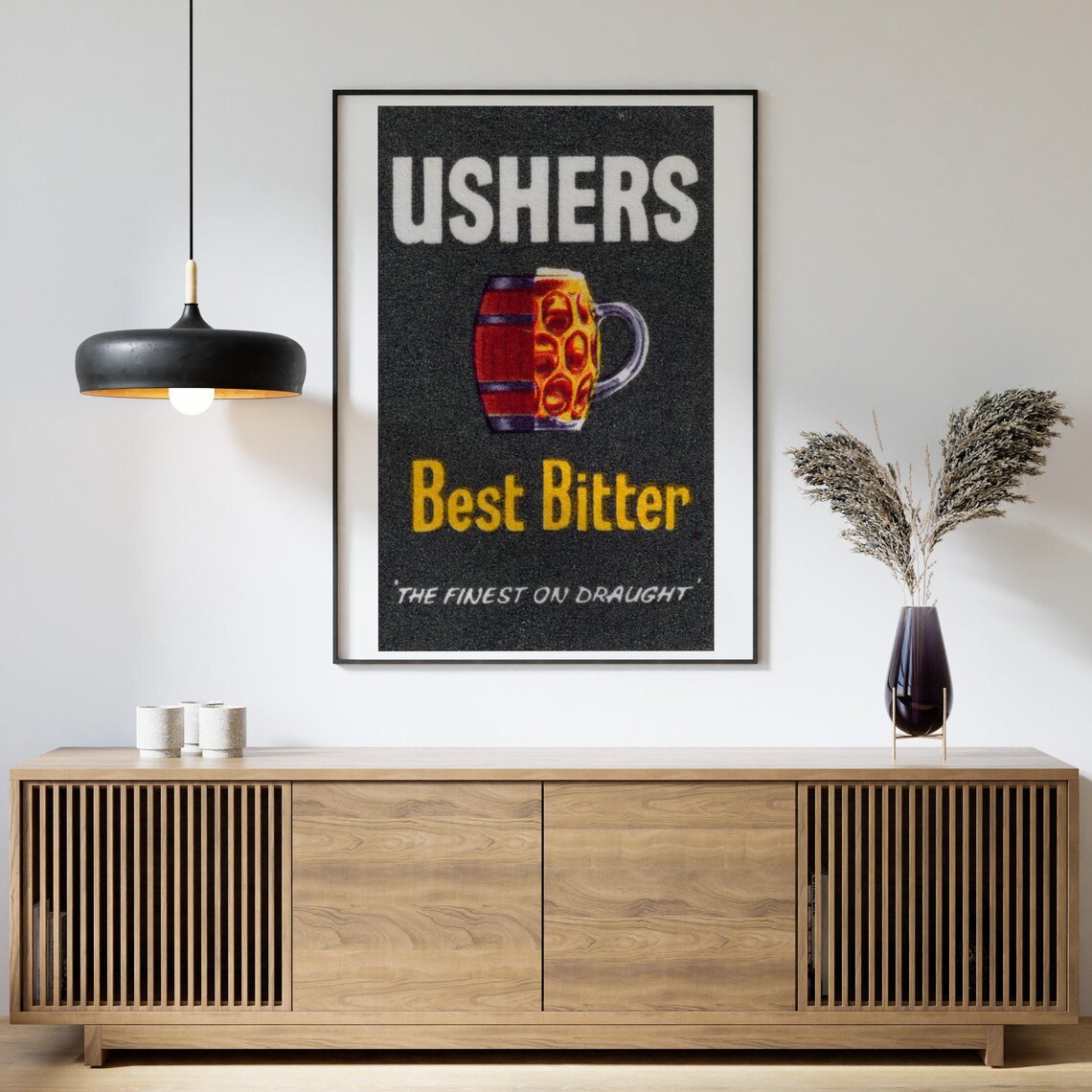 Ushers Best Bitter Finest On Draught Vintage Beer Label Art Poster - Image 4
