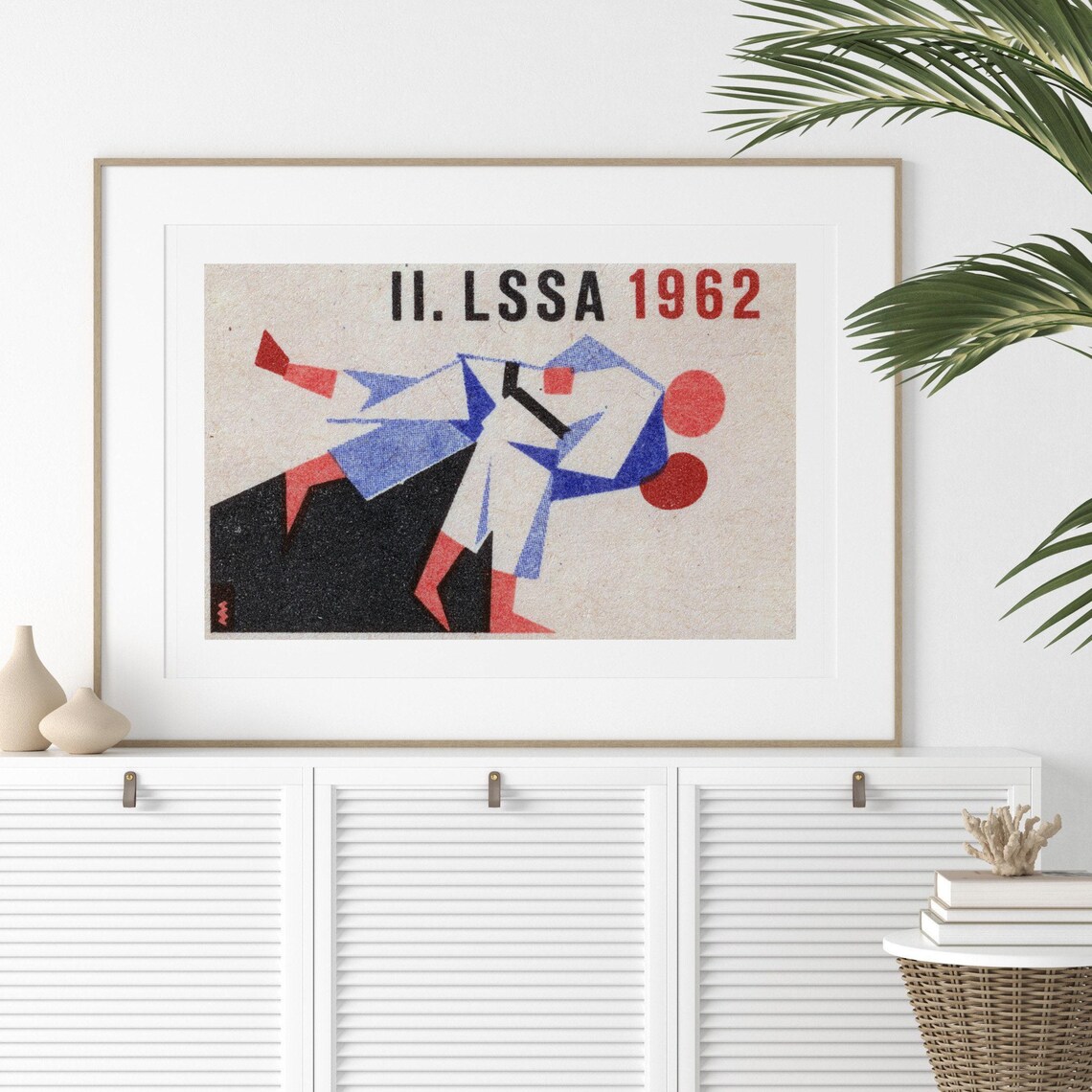 Judo Throw Matchbox Print, Vintage Czech Poster - Image 2