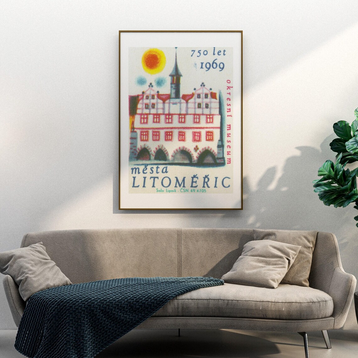 City Of Litomelic Vintage Matchbox Travel Poster - Image 3