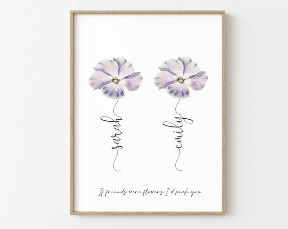 Best Friend Gift Birthday Gift For Her Personalized Friendship Print Bestie Gift Family Custom Gift Personalized Family Print Sister Gift