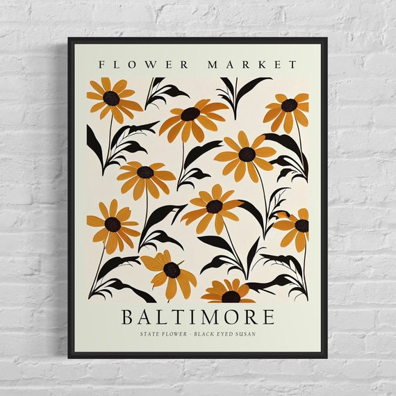 Baltimore Maryland Wild Flower Market Art Print