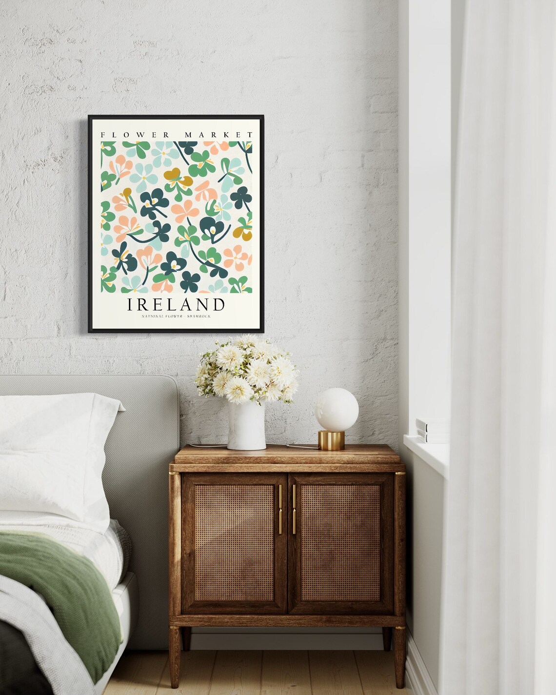 Ireland Shamrock Botanical Art Print, Vintage 1960s - Image 2