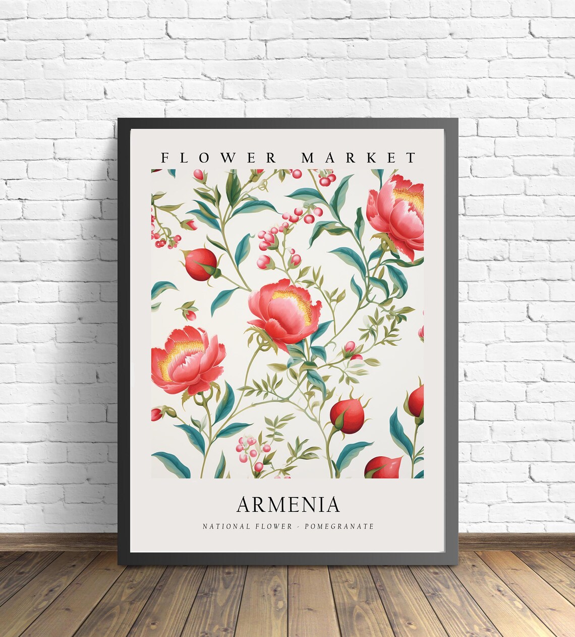 Armenia National Flower Market Art Print, Botanical