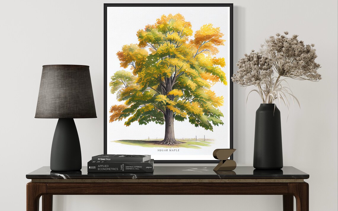 Sugar Maple Tree Art Print, Nature Wall Poster - Image 3