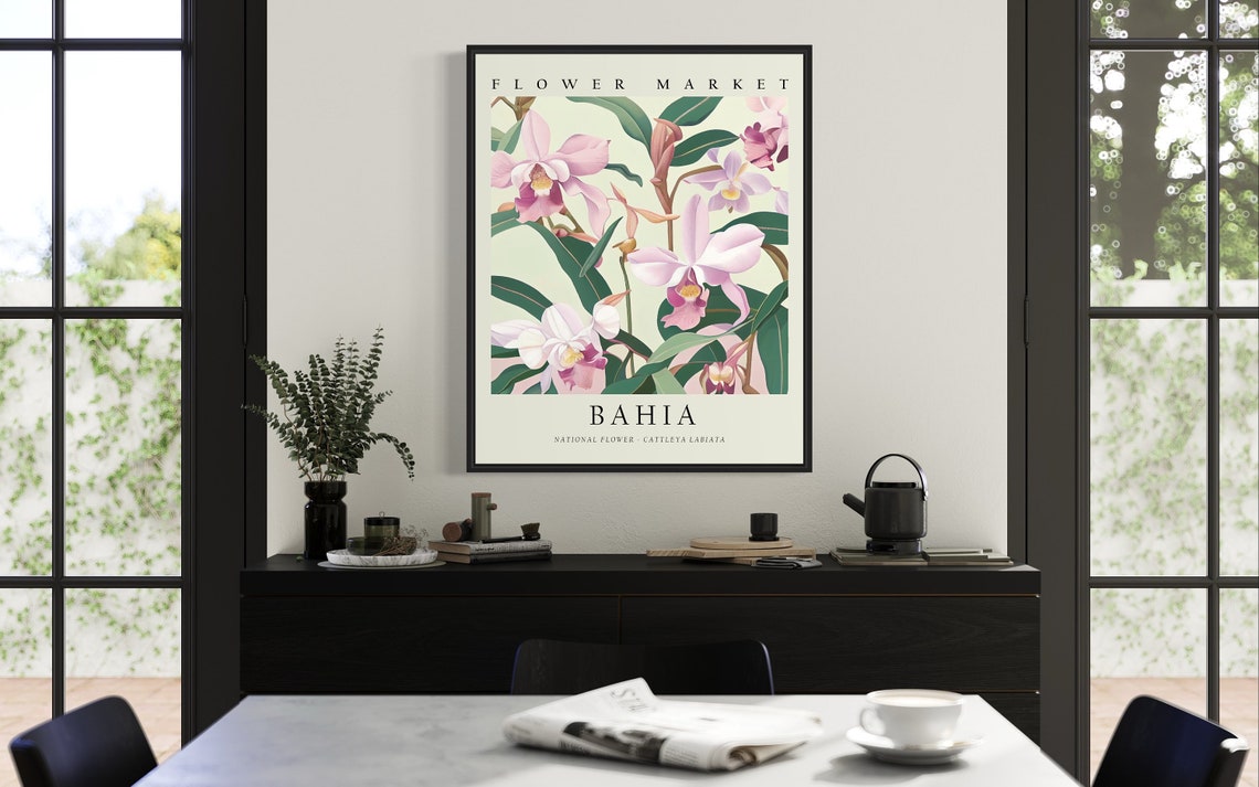 Bahia Brazil Flower Market Art Print Bahia Flower Poster Wall Art - Image 3