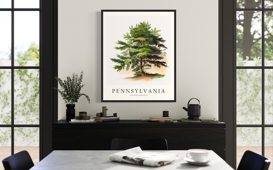Pennsylvania State Tree Eastern Hemlock Art Print - Image 3