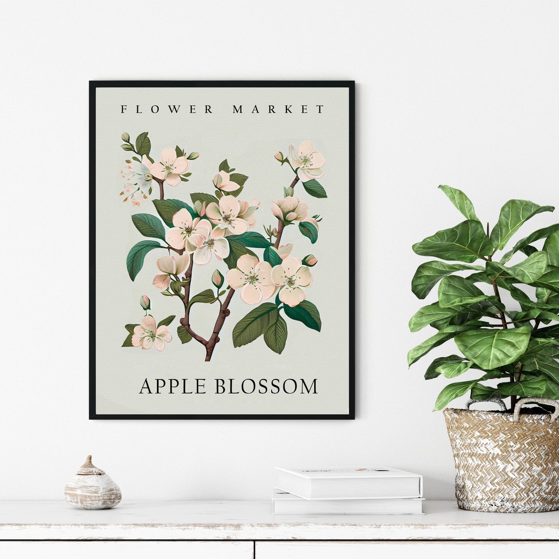 Apple Blossom Blush Orchard Botanical Flower Market Pastel Art Print - Image 3