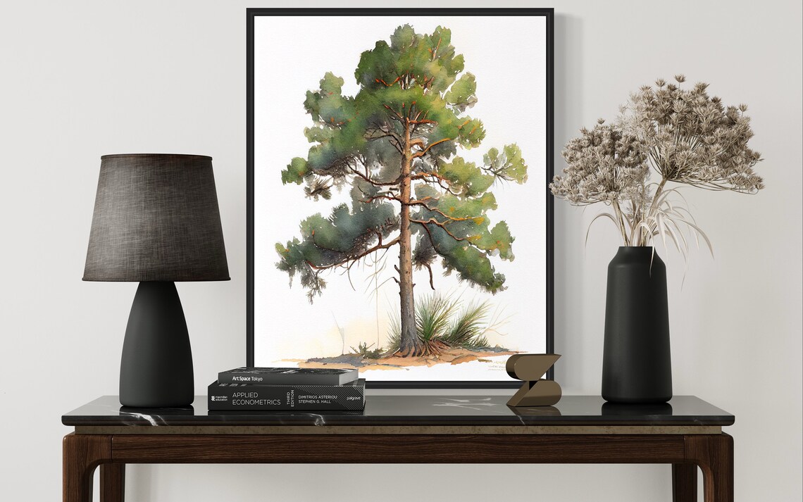 Loblolly Pine Tree Art Print, Nature Landscape - Image 2