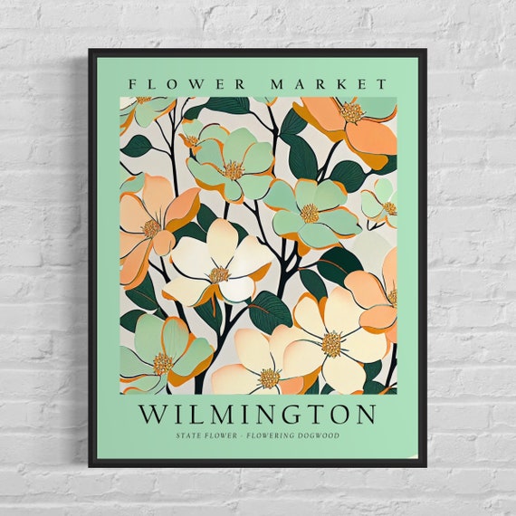 Wilmington North Carolina Flower Market Art Print