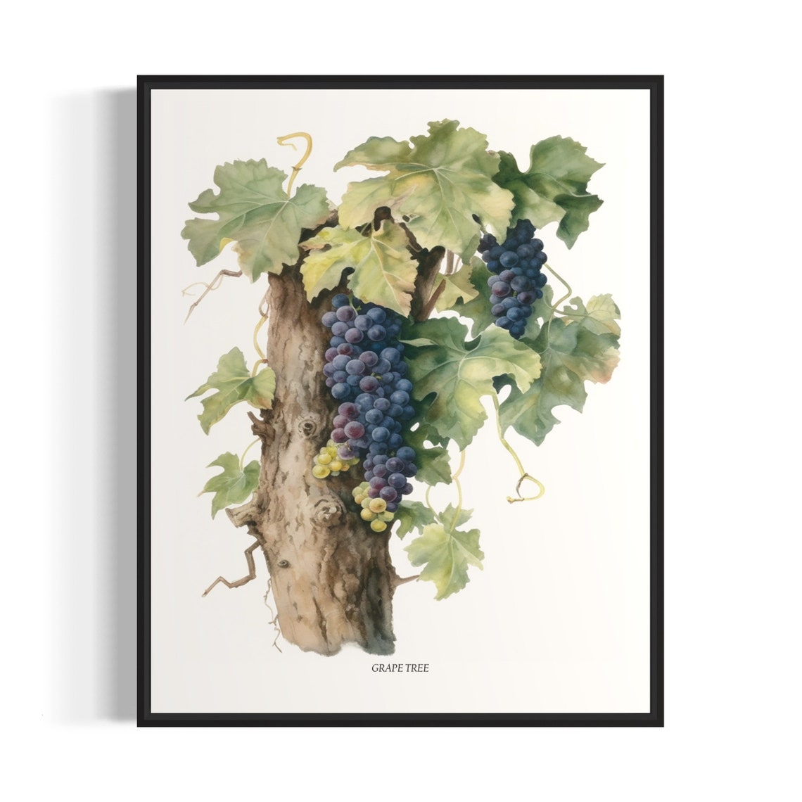 Grapes Tree Art Print Grapes Tree Wall Art Poster