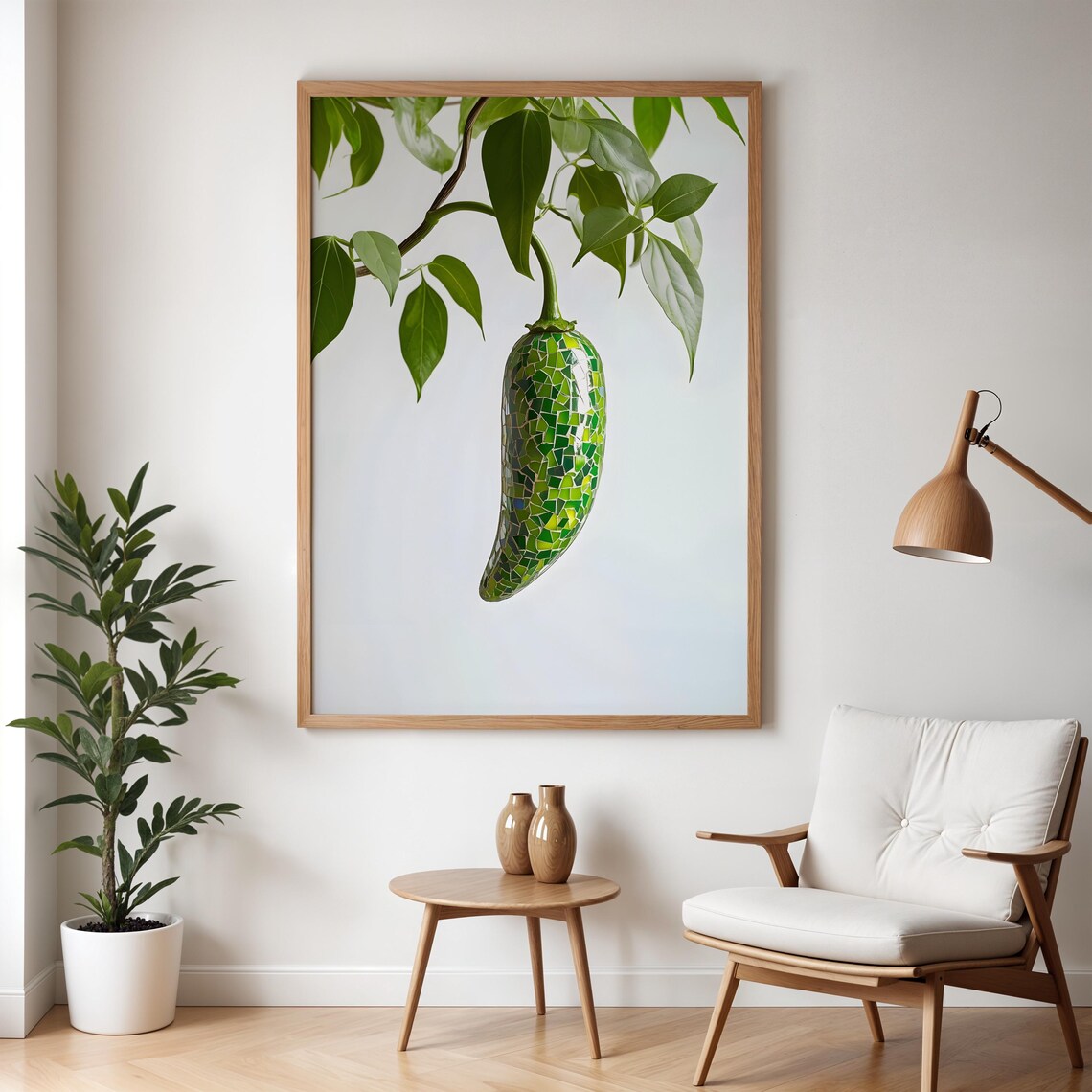 Retro Jalapeño Disco Ball Kitchen Art Print, Funky - Image 2