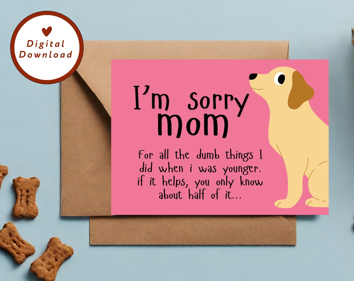 Dog Mothers Day Card, Labrador Retriever Mom Problems