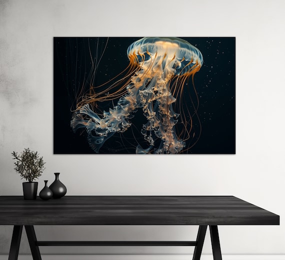 Abstract Jellyfish Underwater Art Print