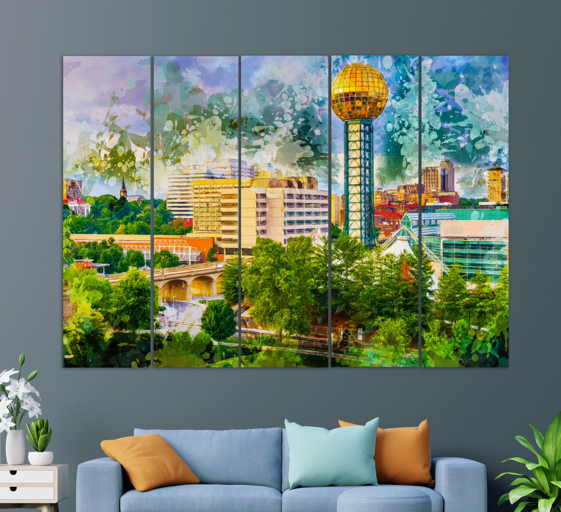 Knoxville Print Knoxville Wall Art Knoxville Painting Knoxville Skyline Art - Image 3