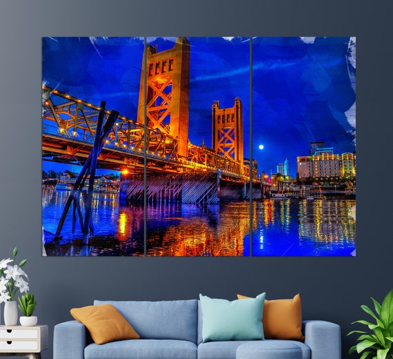 Sacramento Skyline Wall Art Print, California Travel