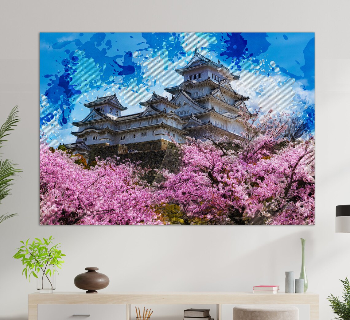 Himeji Castle Japanese Art Print, Japan Landmark
