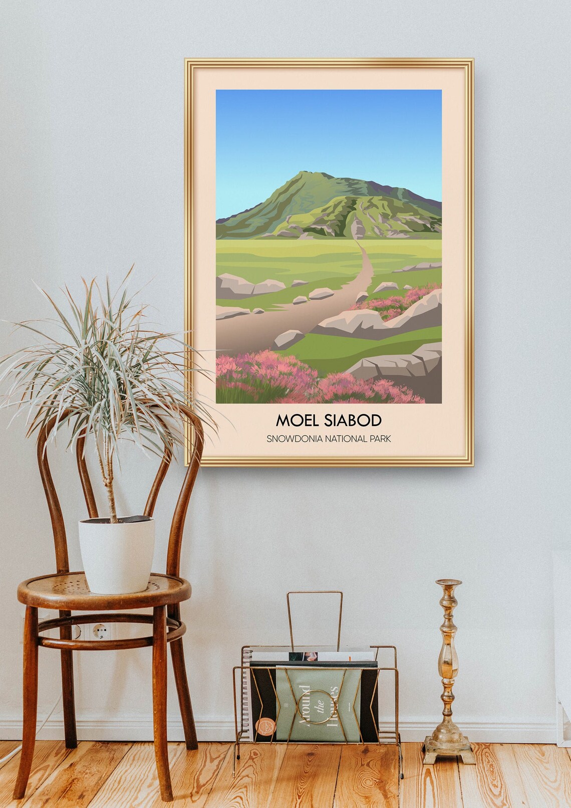 Moel Siabod Snowdonia National Park Heather Mountain Trail Poster - Image 2