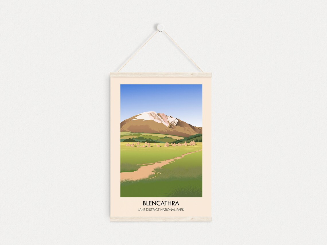 Blencathra Vintage Travel Poster, Lake District - Image 4