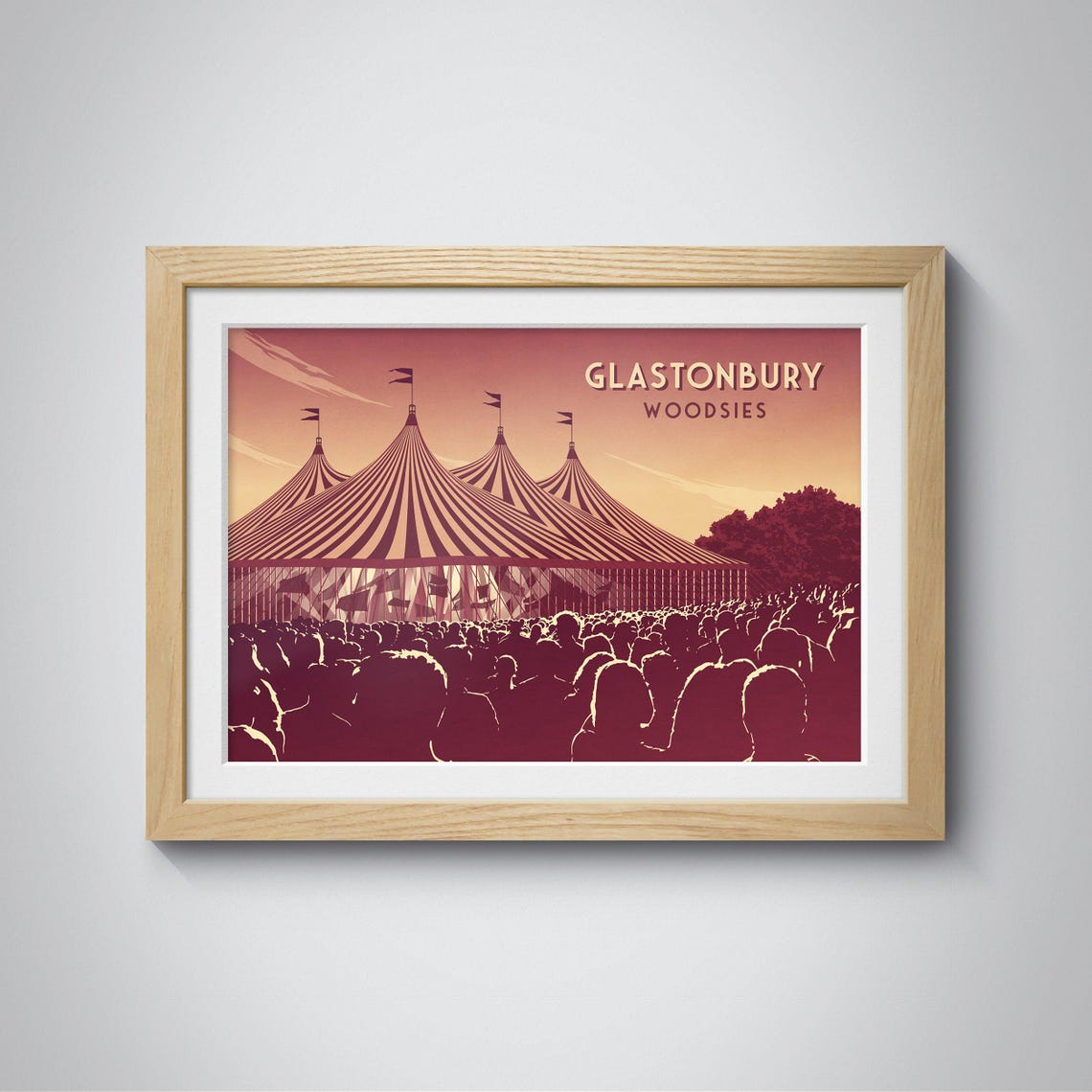 Glastonbury Festival Woodsies Stage Poster John Peel Tent Glastonbury Print Music Festival Art Glasto Gift Live Music Travel Poster - Image 3
