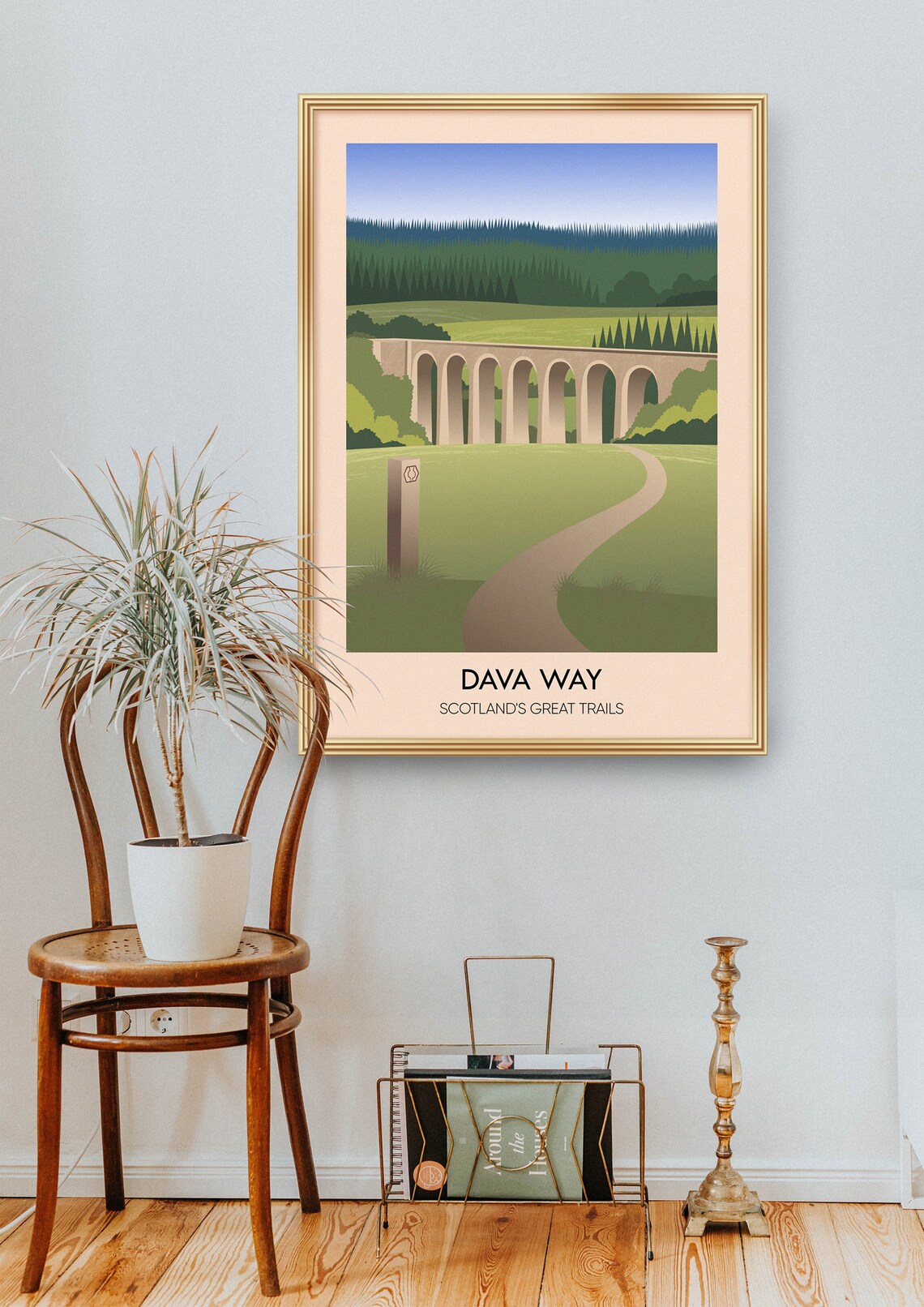 Dava Way Scotland Divie Viaduct Trail Meadow Hiking Travel Poster - Image 2