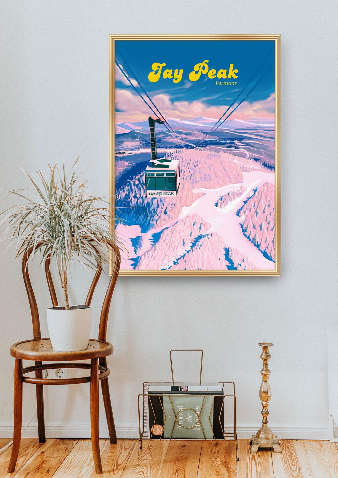 Jay Peak Ski Resort Vintage Travel Poster - Image 2