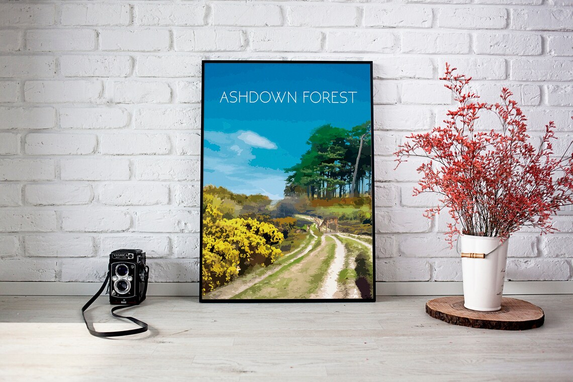 Ashdown Forest Vintage Travel Poster, English Countryside - Image 2