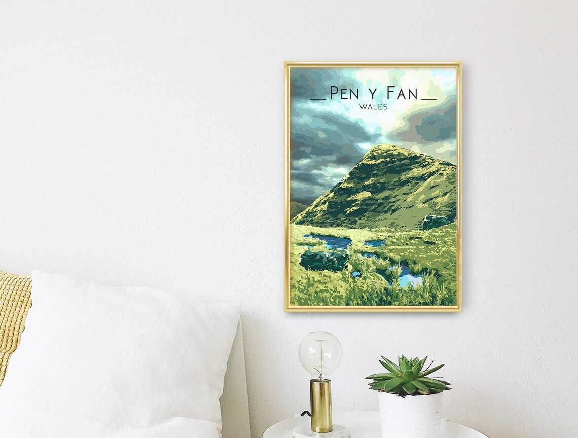 Pen Y Fan Travel Poster, South Wales Mountains - Image 3