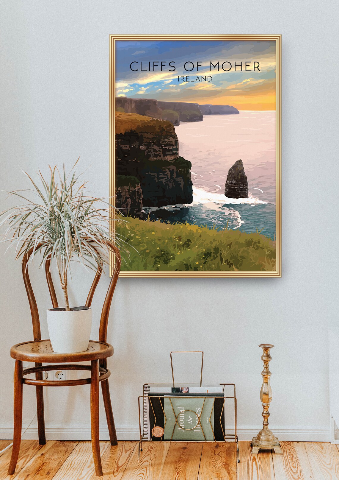 Cliffs Of Moher Ireland Retro Travel Poster - Image 2