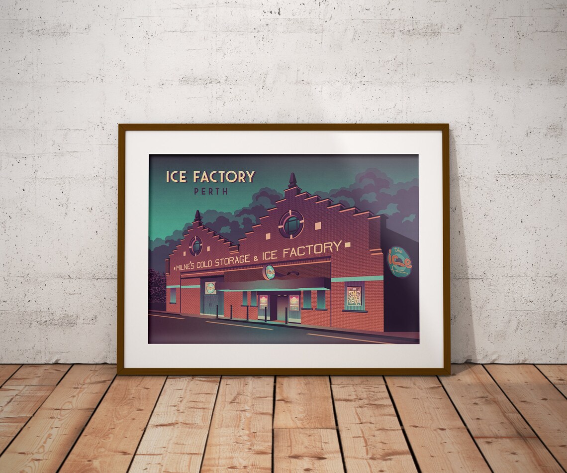Ice Factory Perth Scotland Nightclub Brick Building Venue Poster - Image 2